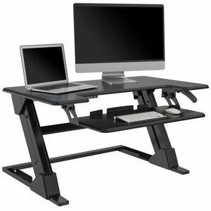 Realspace 56 W Trazer Computer Desk With Storage Shelves Gray