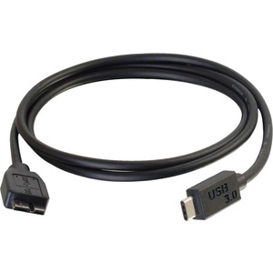 C2G 2m USB 3.0 (USB 3.1 Gen 1) USB-C to USB-Micro B Cable M/M - Black