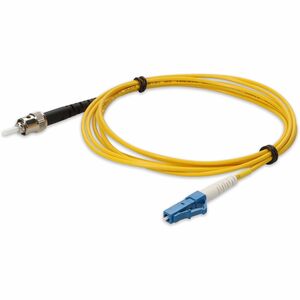 AddOn 5m LC (Male) to ST (Male) Straight Yellow OS2 Simplex Plenum Fiber Patch Cable