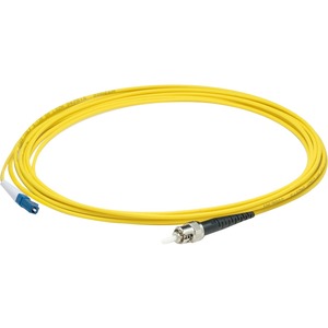 AddOn 20m LC (Male) to ST (Male) Straight Yellow OS2 Simplex Plenum Fiber Patch Cable