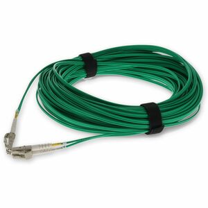 AddOn 15m LC (Male) to LC (Male) Green OM4 Duplex Fiber OFNR (Riser-Rated) Patch Cable