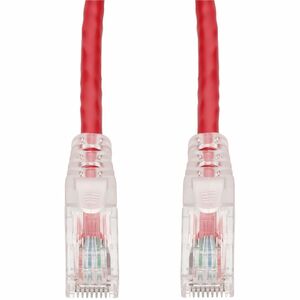 AddOn 6ft Red CAT6A PVC Ethernet Cable Snagless Easy Clear Boot TAA RJ-45 M/M CAT 6A