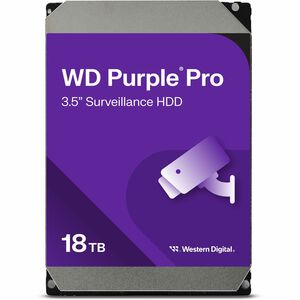 Western Digital Purple Pro WD181PURP 18 TB Hard Drive - 3.5" Internal - SATA (SATA/600) - Conventional Magnetic Recording (CMR) Method