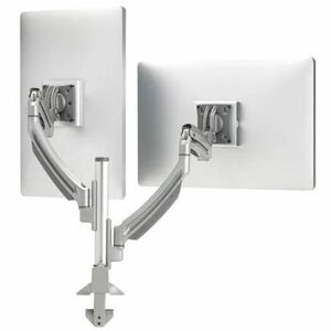 Chief Kontour K1C Dynamic Column Dual Monitor Arm Desk Mount - For 10-30 Inch Monitors - TAA Compliant Mount - Silver