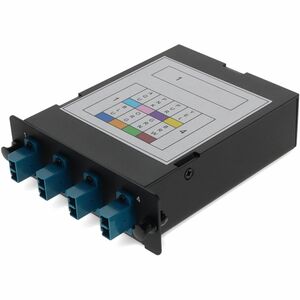 AddOn 4-Bay Cassette 12-Fiber MPO In, 4 LC Duplex Out, Multi-mode Duplex OS2