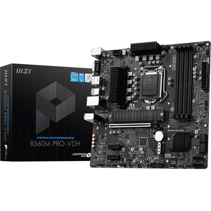 MSI B560M PRO-VDH Desktop Motherboard - Intel B560 Chipset - Socket LGA-1200 - Intel Optane Memory Ready - Micro ATX