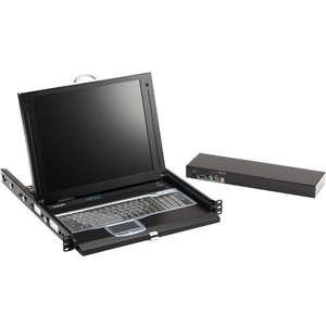 Black Box ServTray 17" LCD Console Drawer with 8-Port VGA, PS2 KVM Switch