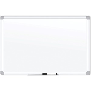 U Brands White Aluminum Framed Magnetic Porcelain Steel Board, 36 X 24