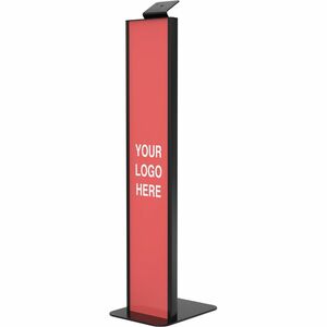 CTA Digital Premium Floor Stand Kiosk with Graphic Slots and VESA Plate for Kitting (Black)