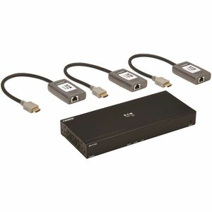 Tripp Lite HDMI Over Cat6 Extender Kit Splitter/3x Pigtail Receivers 4-Port