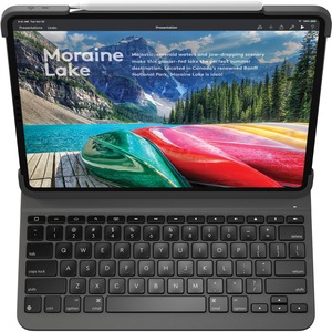 Logitech Slim Folio Pro Keyboard/Cover Case (Folio) for 27.9 cm (11") Apple iPad Pro (2017), iPad Pro (2018) Tablet - Graphite