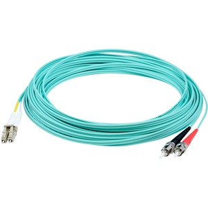 AddOn 5m LC (Male) to ST (Male) Straight Aqua OM4 Duplex LSZH Fiber Patch Cable