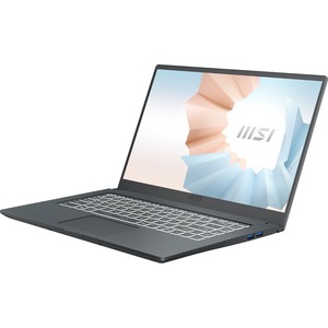 MSI Modern 15 Modern 15 A5M-071 15.6" Rugged Notebook - Full HD - 1920 x 1080 - AMD Ryzen 5 5500U 2.10 GHz - 8 GB Total RAM - 256 GB SSD - Carbon Gray