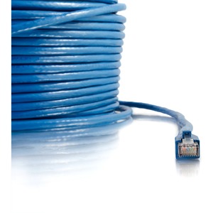 C2G 150ft Cat6 Snagless Solid Shielded (STP) Ethernet Patch Cable - Blue