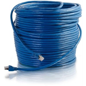 C2G 100ft Cat6 Snagless Solid Shielded (STP) Ethernet Patch Cable - Blue