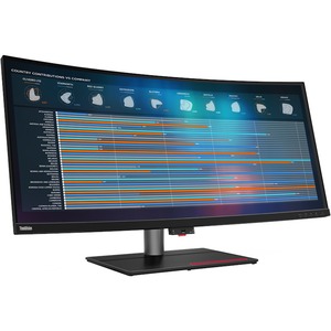 Lenovo ThinkVision P40w-20 39.7" Webcam WUHD Curved Screen LCD Monitor - 21:9 - Raven Black