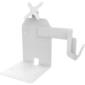 CTA Digital VESA Compatible POS Station with Printer Stand, Magnetic Scanner & Card Reader Holder (White)