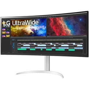 LG Ultrawide 38BP85C-W 37.5" UW-QHD+ Curved Screen Gaming LCD Monitor - 21:9 - Black, White, Silver