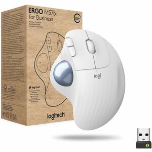 Logitech Ergo M575 for Business (Off-White) - Brown Box