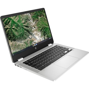 HP Chromebook x360 14a-ca0040nr 14" Touchscreen Convertible 2 in 1 Chromebook - HD - Intel Celeron N4120 - 4 GB - 32 GB Flash Memory - English Keyboard - Mineral Silver