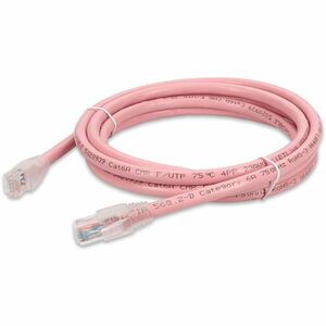 AddOn 6ft Pink CAT 6A PVC Ethernet Cable Snagless Bubble Boot RJ-45 M/M