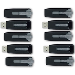 32GB Store 'n' Go® V3 USB 3.2 Gen 1 Flash Drive - 10pk Business Bulk - Gray