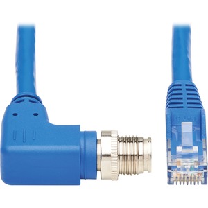 Tripp Lite Ethernet Cable M12 XCode Cat6 1G UTP Right-Angle M12 RJ45 M/M 2M