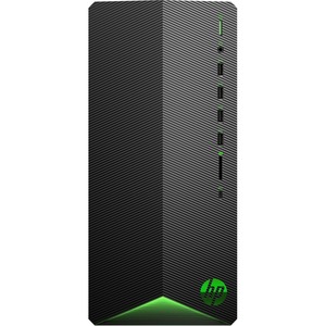 HP Pavilion Gaming TG01-2360 Gaming Desktop Computer - AMD Ryzen 7 5700G Octa-core (8 Core) 3.80 GHz - 16 GB RAM DDR4 SDRAM - 512 GB NVMe M.2 PCI Express SSD - Tower - Shadow Black, Acid Green