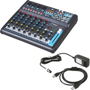 Pyle 8-Ch. Bluetooth Studio Mixer - DJ Controller Audio Mixing Console System