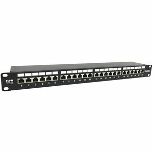 Tripp Lite 24-Port Cat6a Shielded Patch Panel - 10 Gbps, STP, 110 Punch Down, RJ45, 1U, TAA