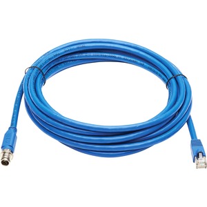 Tripp Lite Ethernet Cable Shielded M12 X-Code Cat6a M12 RJ45 M/M Blue 10M