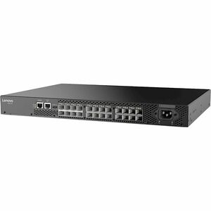 Lenovo ThinkSystem DB610S, ENT Bundle, 24 ports licensed, 24x 16Gb SWL SFPs, 1 PS, Rail Kit, Lifetime Warranty Support