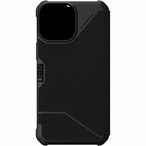 Urban Armor Gear Metropolis Rugged Carrying Case (Folio) Apple iPhone 13 Pro Max Smartphone - Kevlar Black