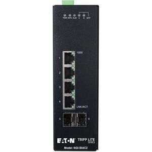 Tripp Lite by Eaton 4-Port Lite Managed Industrial Gigabit Ethernet Switch - 10/100/1000 Mbps, 2 GbE SFP Slots, -10Â° to 60Â°C, DIN Mount - TAA Compliant