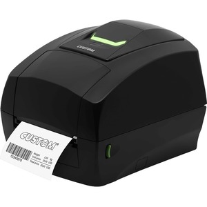 Custom D4 102 Desktop Direct Thermal/Thermal Transfer Printer - Monochrome - Label Print - Fast Ethernet - USB - USB Host - Black