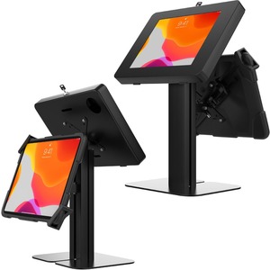 CTA Digital Desk Mount for Kiosk, Tablet, iPad mini, iPad mini 2, iPad mini 3, iPad mini 4, iPad mini 5, iPad mini 6, iPad (7th Generation), iPad (8th Generation), iPad Pro (2020), ... - Black