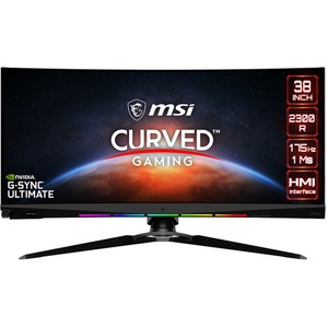 MSI MEG MEG381CQR Plus 37.5" UW-QHD+ Curved Screen Gaming LCD Monitor - 21:9 - Black