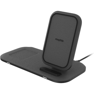 mophie wireless charging stand+ with USB-A port for Qi-enabled Devices