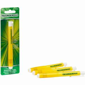 Ticonderoga White Erasers - White - Block - Vinyl - 4 / Pack - Soft,  Latex-free, Smudge-free, Residue-free, Non-tearing, Non-toxic, Easy Grip