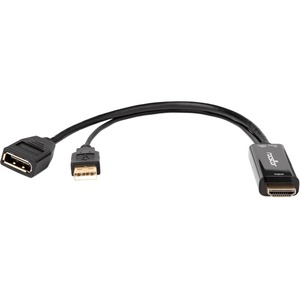 Rocstor HDMI to DisplayPort 4K@30Hz Adapter M/F - Black