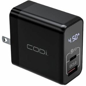 CODi Dual Port 30W Wall Charger/AC Adapter (USB-C, USB-A Outputs)