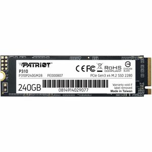Patriot Memory P310 240 GB Solid State Drive - M.2 2280 Internal - PCI Express NVMe (PCI Express 3.0 x4)