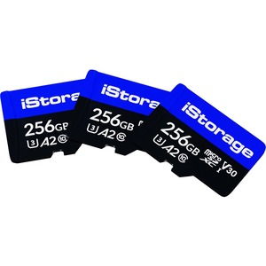 3 PACK iStorage microSD Card 256GB | Encrypt data stored on iStorage microSD Cards using datAshur SD USB flash drive | Compatible with datAshur SD drives only