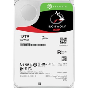 Seagate IronWolf ST18000VN000 18 TB Hard Drive - 3.5" Internal - SATA (SATA/600) - Conventional Magnetic Recording (CMR) Method