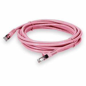 AddOn 45ft Pink CAT6 Shielded PVC Ethernet Cable Snagless Easy Clear Boot RJ-45 M/M CAT 6