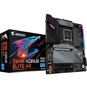 Aorus Ultra Durable Z690 AORUS ELITE AX Gaming Desktop Motherboard - Intel Z690 Chipset - Socket LGA-1700 - Intel Optane Memory Ready - ATX