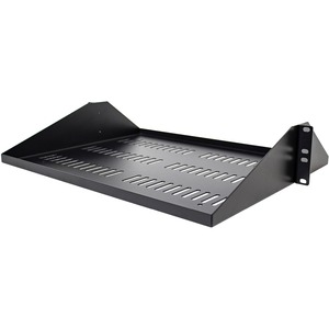 StarTech.com 2U Vented Server Rack Cabinet Shelf - Fixed 14" Deep Cantilever Rackmount Tray for 19" Data/AV/Network Enclosure w/Cage Nuts