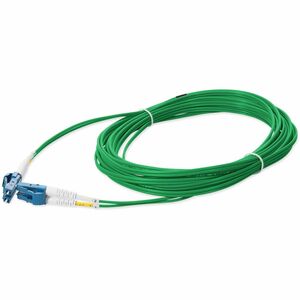 AddOn 10m LC to LC Green OS2 Duplex OFNR (Riser-Rated) TAA SMF (Single Mode) Fiber Patch Cable, 9/125