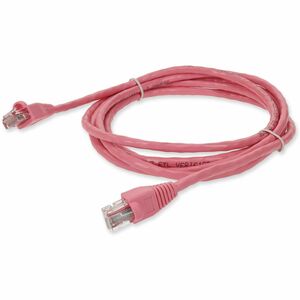 AddOn 10ft Pink CAT5E PVC Ethernet Cable Snagless Bubble Boot RJ-45 M/M CAT 5E