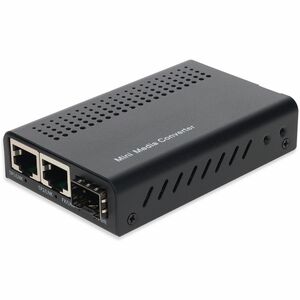 AddOn 10/100/1000Base-TX(RJ-45) x2 to 1 Open SFP Port Mini Media Converter